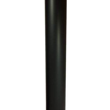 EW 120 2,0 mm paspijp 1000 mm zwart met stelring
