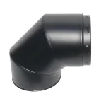 ISOTUBE Plus Twist Lock DW150 x 200 bocht 90 graden met klemand - zwart